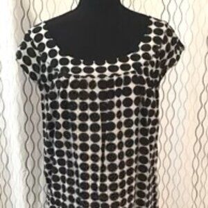 Cotton, black polka dot mini dress